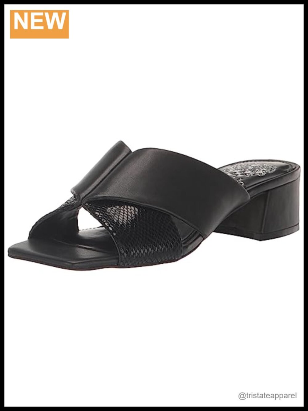 Vince Camuto Seedanta Block Heel Sandal Leather Slip On
